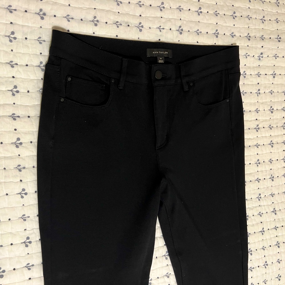 Ann Taylor Black Ponte Pant-Ankle Fit